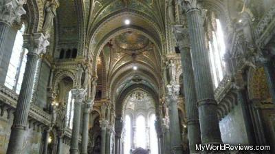 Inside the Basilique Notre-Dame de Fourvière Lyon