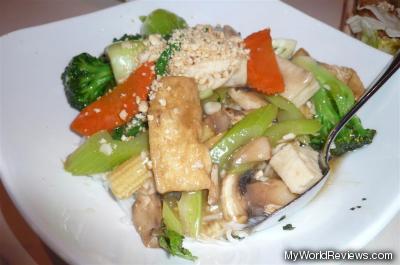 Stir Fry Mixed Vegetables with Tofu and Gluten