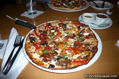 Goat Cheese with Roasted Red Peppers Pizza