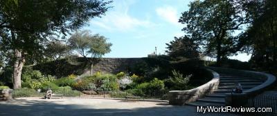 A nice double staircase in the park