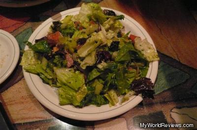 Salad added to Filet Fiorentina