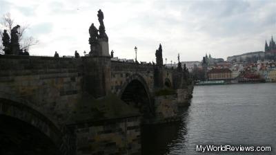 The Charles Bridge from the side