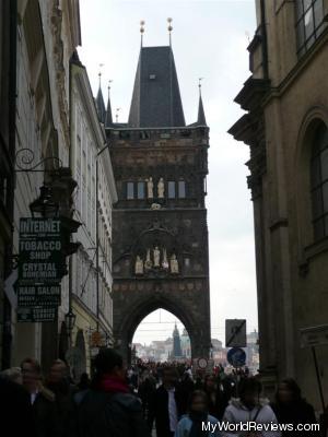 The entrance to the Charles Bridge