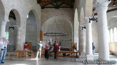 Inside the Church of the Loaves and Fishes