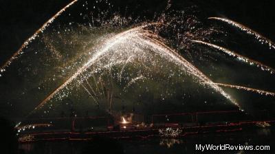 Fireworks at the Cyrano de Bergerac show at Versailles