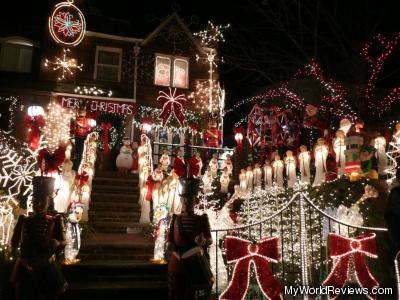 A decorated house in Dyker Heights