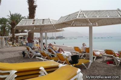 A view of the Red Sea from the promenade