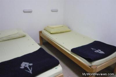 Beds inside the room