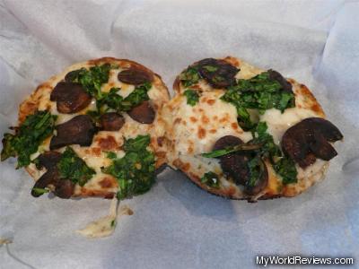 Spinach & Mushroom Pizza Bagel