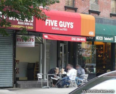 Fast Food  Location on Review Of Five Guys Burgers And Fries At Myworldreviews Com