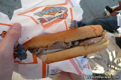 Provolone With Cheesesteak Sandwich