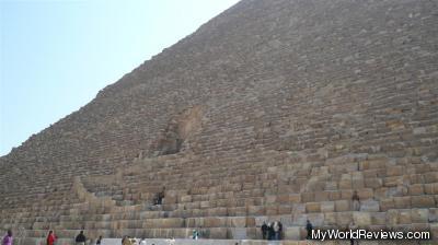 The Great Pyramid of Giza - look how small the people are!