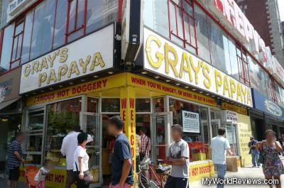 Gray's Papaya in the Upper West Side