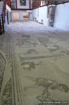 The floor of the mosaic museum (Where the big mosaic is)