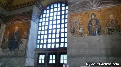 Christian mosaics inside the Hagia Sophia