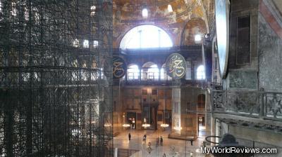On the upper level of the Hagia Sophia