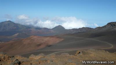 A walking trail around the Haleakala Crater