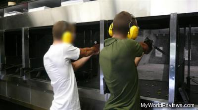 A picture of the indoor shooting range