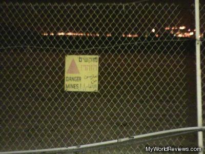 The mine field while crossing the border