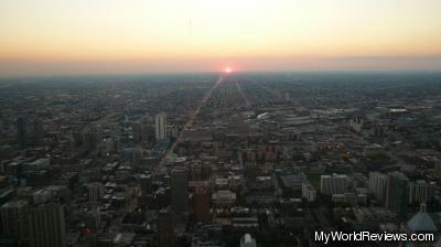A sunset view from the Hancock Observatory