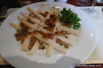 Asparagus summer gratin