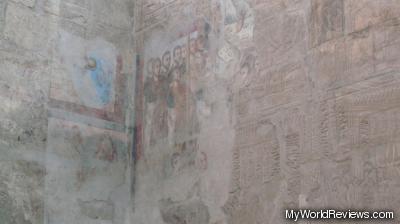 The Christians also used this temple, and painted over the walls