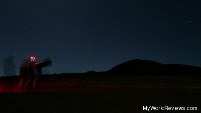 The night star gazing telescope.  Notice the southern cross in the background