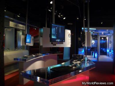 Some of the displays in the Microsoft Visitors Center