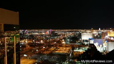 A view of the strip (and hotel) from the Mix observation area