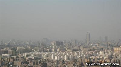 View of Cairo from the outdoor square