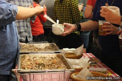 Scooping Chili at NYC Chili Fest 2012