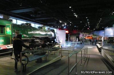 The transportation exhibit inside the museum of American history