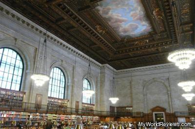 One of the rooms inside the new york library