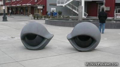 Eye Benches - one of the sculptures in the sculpture park