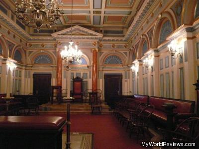 One of the rooms in the Grand Masonic Lodge of New York