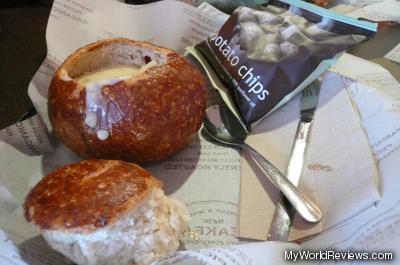 Baked Potato Soup in a Bread Bowl