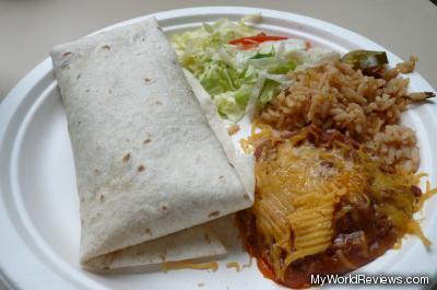 Beef Burrito Plate from the Canyon Cafe