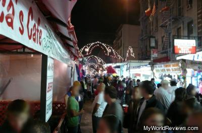 Mulberry street was crowded during the San Gennaro Festival