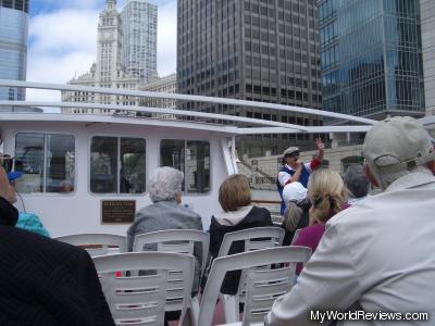 A view from the shoreline sightseeing boat