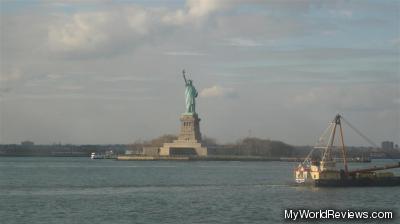 The Statue of Liberty as seen from the Staten Island Ferry