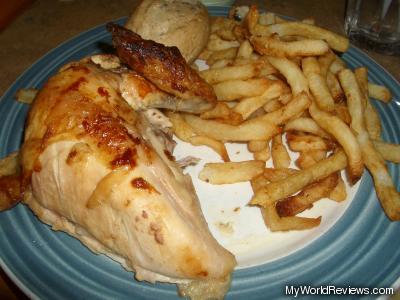 Quarter Chicken Dinner; White Meat; Fries