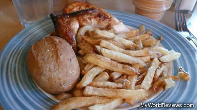 Quarter Chicken Dinner; White Meat; Fries