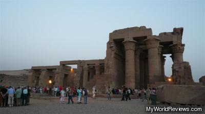 A side view of Kom Ombo Temple