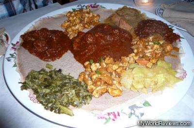 Ethiopia Combo, Tibs Wot, Yedoro Tibs