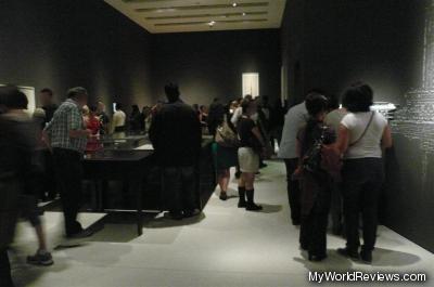 Visitors admiring one of the exhibits