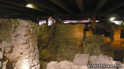 Inside the archeological crypt