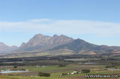 The Stellenbosch winelands area