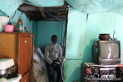 Inside someone's apartment in a township