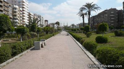 A view of a very nice street near the Fairmont Heliopolis Hotel