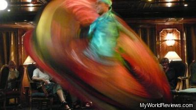A whirling dirvish show on the boat